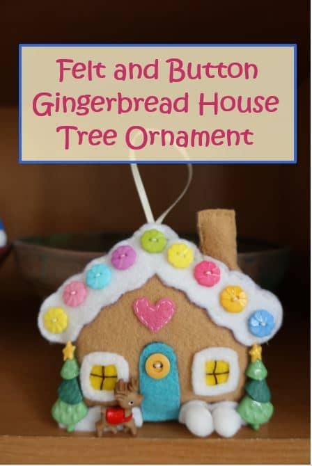 How To Make A Felt And Button Gingerbread House Ornament - FeltMagnet