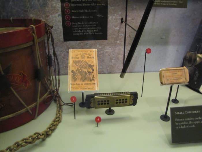 The harmonica was small enough for a soldier to slip it into his backpack or pocket. I'll bet it brought cheer to his fellow soldiers as they sat around the campfire far from home.