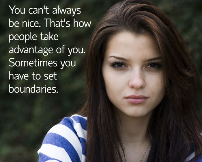 "You can't always be nice. That's how people take advantage of you. Sometimes you have to set boundaries." - Ritu Ghatourey, Indian author