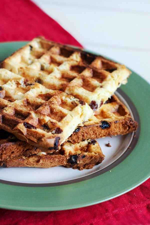 Panettone waffles