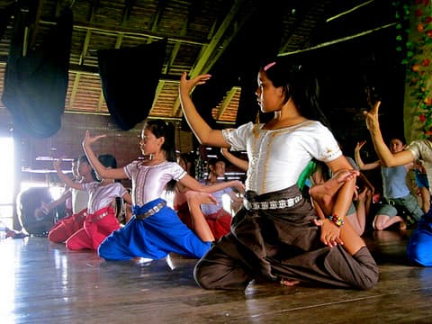 Part of the effort to revive Khmer Classical Dance is the continuous training of youngsters into this dance drama