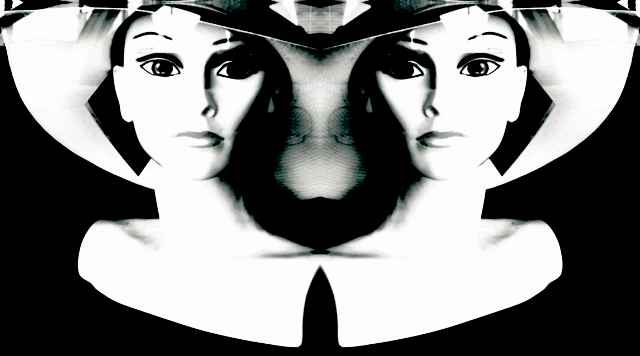 Self-reflection in the mirror brings balance and understanding of one's personality.