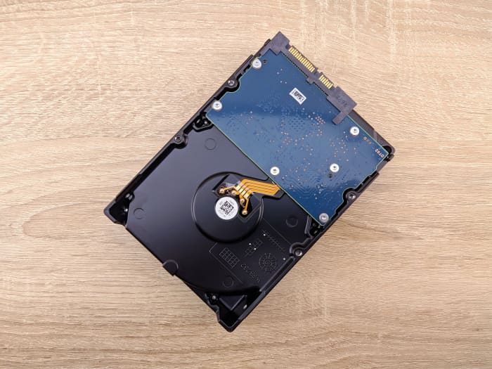 Hard drives store files, music and photos in most computers. Cheap laptops don't always use a real hard drive or solid-state drive.