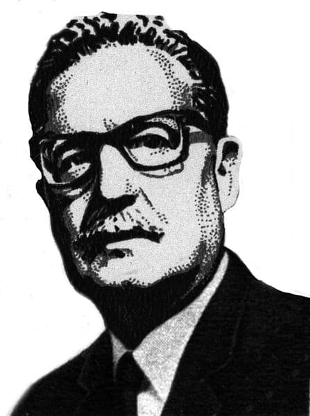 The authors of this picture image are Stamp_Salvador_Allende.jpg: desconocido and USSR_stamp_Salvador_Allende_1973_6k.jpg: Post of the Soviet Union / Русский: Почта СССР. Processed and uploaded by Andrei Sdobnikov; derivative work: Rec79 (talk).