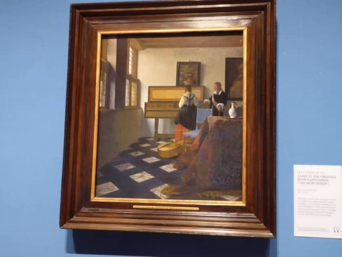 "A Lady at the Virginals with a Gentleman" – Johannes Vermeer. Image Frances Spiegel with permission from RCT. All rights reserved.