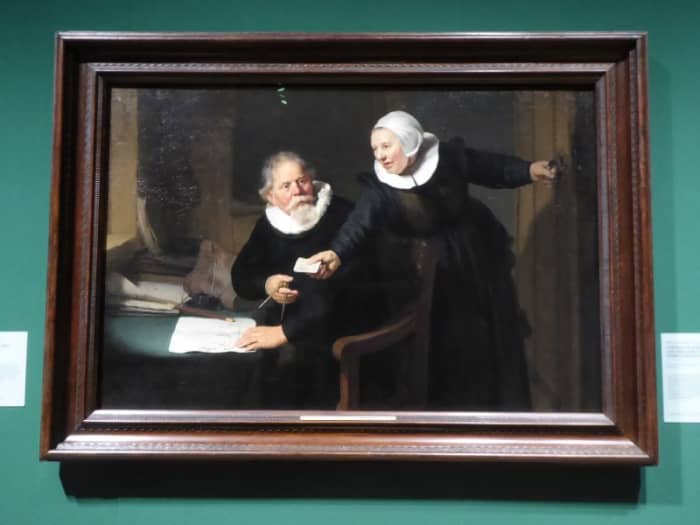 "Portrait of Jan Rijcksen and his Wife, Griet Jans", ("The Shipbuilder and his Wife") Rembrandt van Rijn. Image Frances Spiegel with Permission from RCT. All rights reserved.