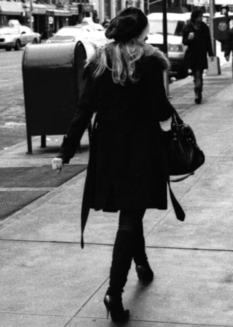 Anyone who uses the technique of "walking with power" will get positive and healthy attention.