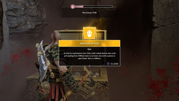 After you fight the Valkyrie, and do a new reset of Ivaldi's Workshop, you will start to collect Anchor of Fog from the golden loot chests.