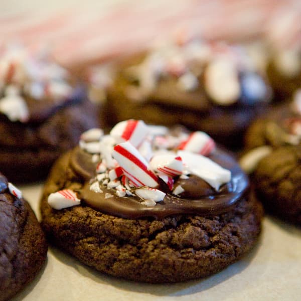 peppermint christmas tree cookies made with candy canes