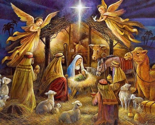An angel appeared in the sky announcing the birth of the Savior and describing where He would be—the city of David.