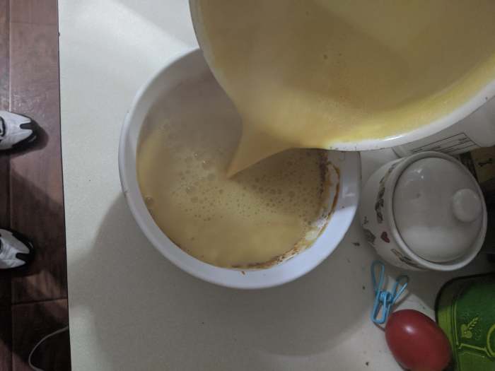 filling dish. (This is where you could potentially have individual cups that you fill instead of this 8 inch dish)