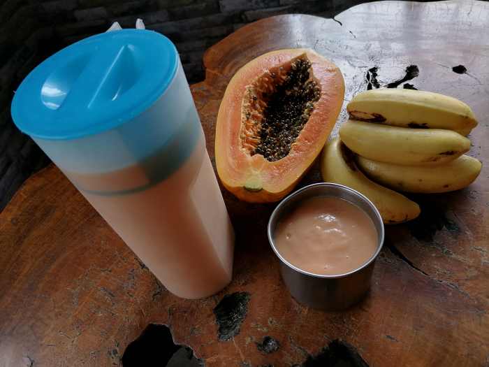 papaya banana milkshake