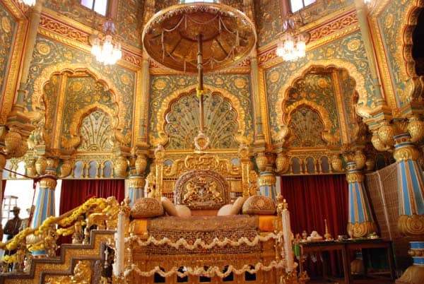 THE GOLDEN THRONE WITH GOLDEN UMBRELLA A LEGACY OF 400 YEARS TAKEN OUT OF SECURITY ROOM ONCE IN A YEAR.