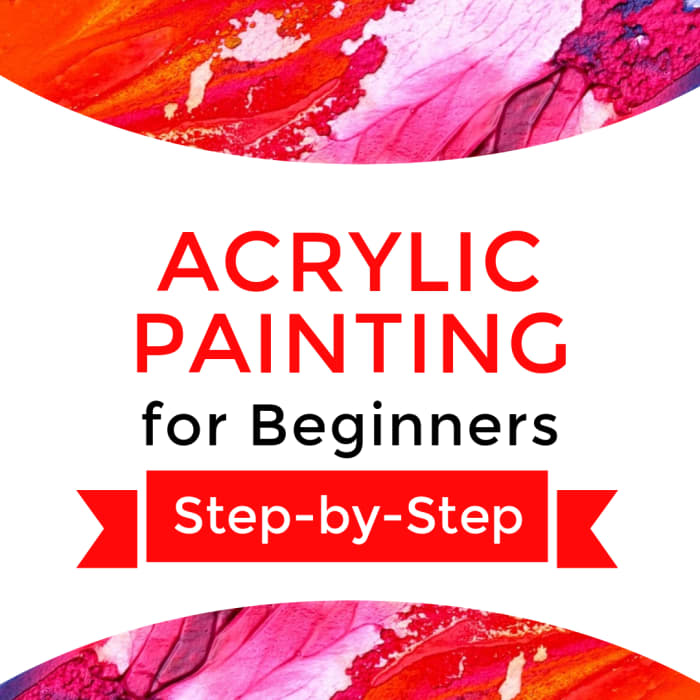Acrylic painting for beginners step-by-step. The seven supplies you need to paint with acrylics, how to get started, how to plan the painting composition, and how to proceed in the painting process.
