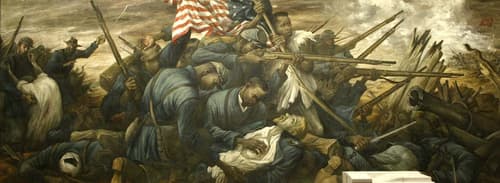 "Shaw at Fort Wagner": This mural honors Col. Robert Gould Shaw and the Massachusetts 54th Regiment, made up of freed slaves who fought during the Civil War.