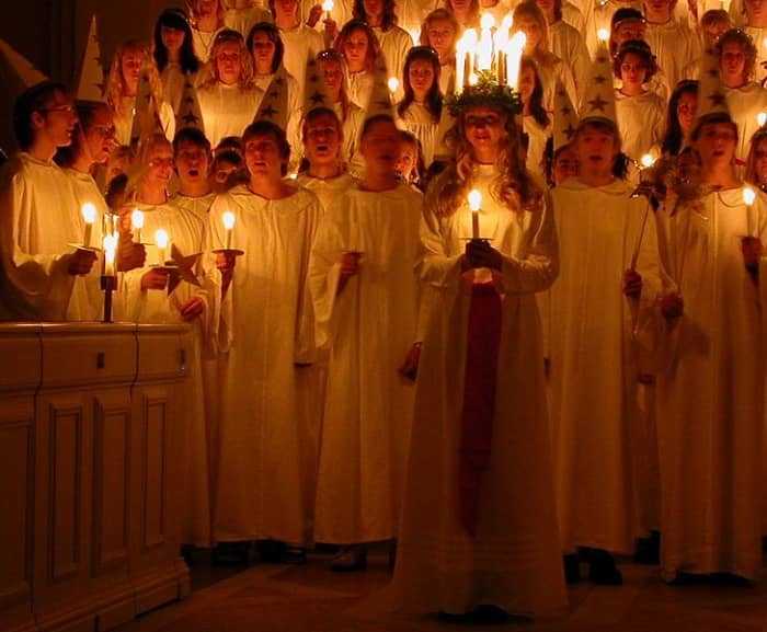 Lucia in a Swedish cathedral