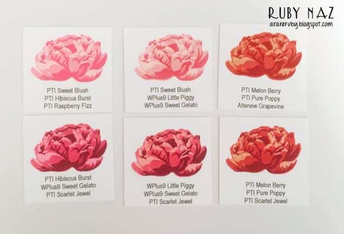 When you find a color combination for your layered stamps, keep a notation of the colors that worked for you