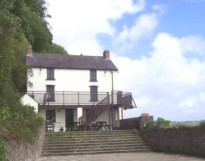 Pictured here is the Dylan Thomas Boathouse in Laugharne, Carmarthenshire, Wales, where Thomas and his family lived from 1949 to 1953.