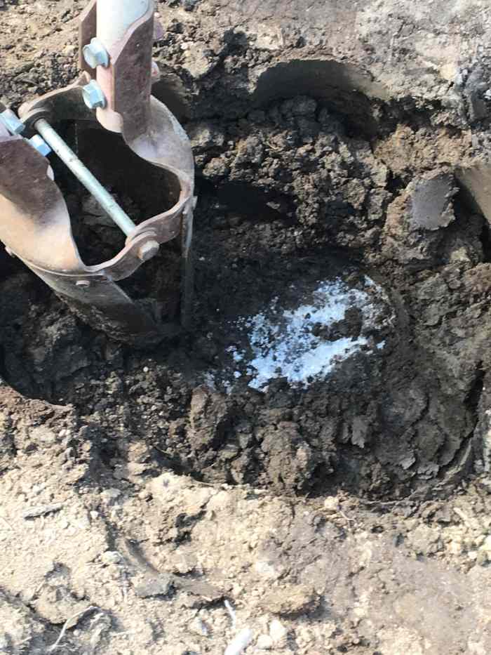 Attempting to dig our foundation in July of 2019. Permafrost can be huge frozen rivers through property.