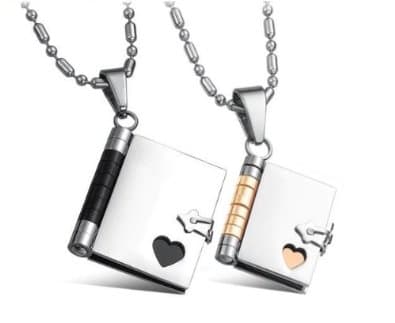 These beautiful pendants would make the perfect gift as they are, but would be even more special if you got the pages inside engraved - a local jeweler or an engraver in your local Mall would do this for you!