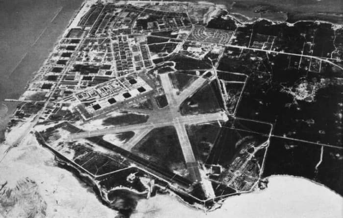 Aerial view of Naval Air Station