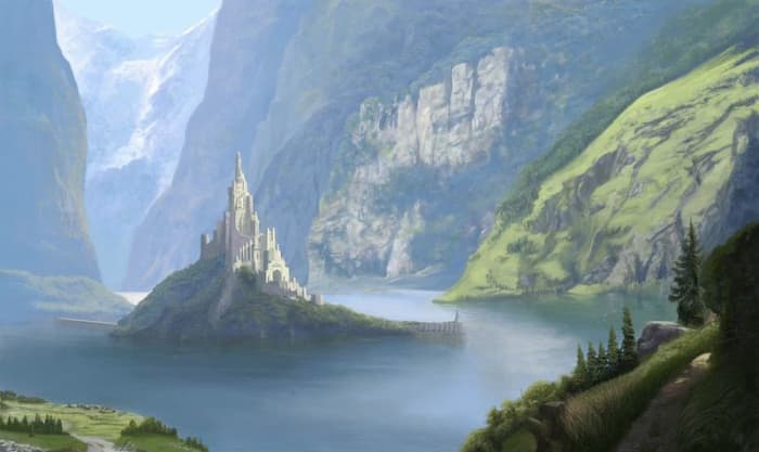 The original Minas Tirith, by Stefan Meisl, was a fortress held by the Elf-lord, Finrod until it was lost during the Dagor Braggolach War. It then served as Sauron's outpost and torture center.