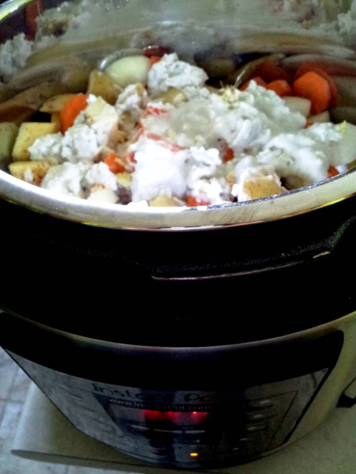 Instant Pot is an electric rice steamer/pressure cooker/slow cooker with a stainless steel liner-pot