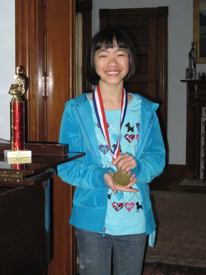 Won Honorable Mention after making a major mistake during 2011 FGCU Steinway Piano Competition with 26 Kids competing