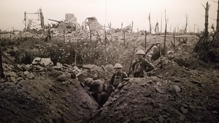 It was common for Soldiers to make 'Trench art' from spent bullets, artillery shells and other items of modern warfare.