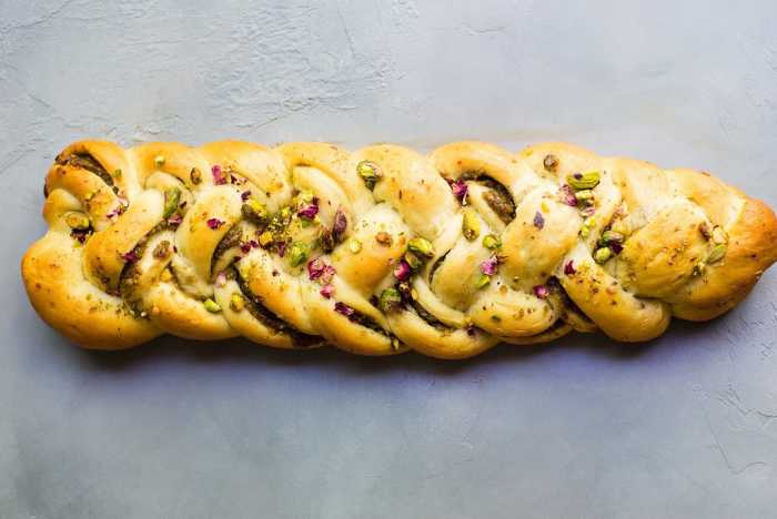 Cardamom Date and Rosewater Challah