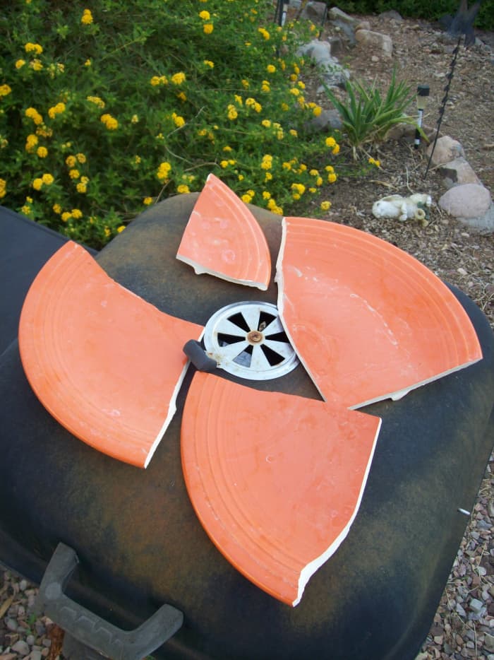You can often find remnants of tile batches at Goodwill or Habitat for Humanity recycle stores. In lieu of that, broken crockery can be smashed in a plastic bag with a hammer and fashioned into beautiful mosaics. File the edges to make small changes.