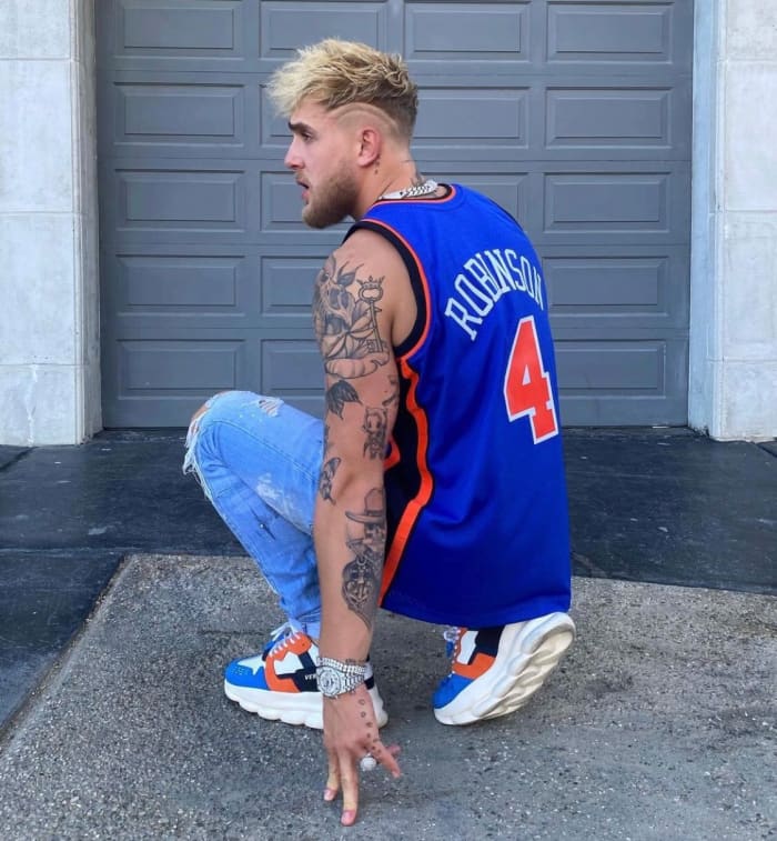 Jack Paul posing with Nate Robinson jersey on. Not sure if this is before or after knocking out Nate Robinson.