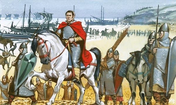 When William landed at Pevensey Harold was still in York, feasting after the defeat of Harald Sigurdsson six miles to the east at Stamford Bridge