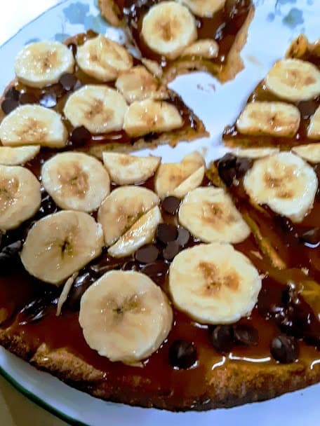 This coconut-caramel pizza is a sweet way to celebrate with someone you care about!