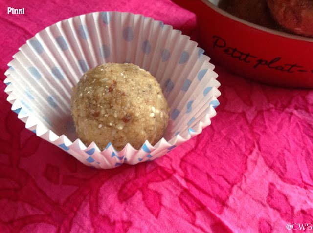 Pinni, a sweet made of wheat flour, evaporated milk & dry fruits