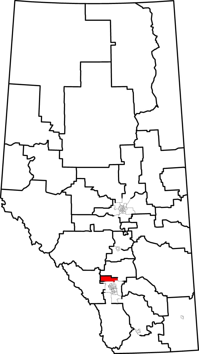 Map location of Airdrie, Alberta