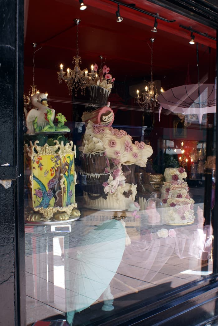 Don't forget to visit the famous Choccywoccydoodah shop, everything except the umbrellas was made of chocolate.