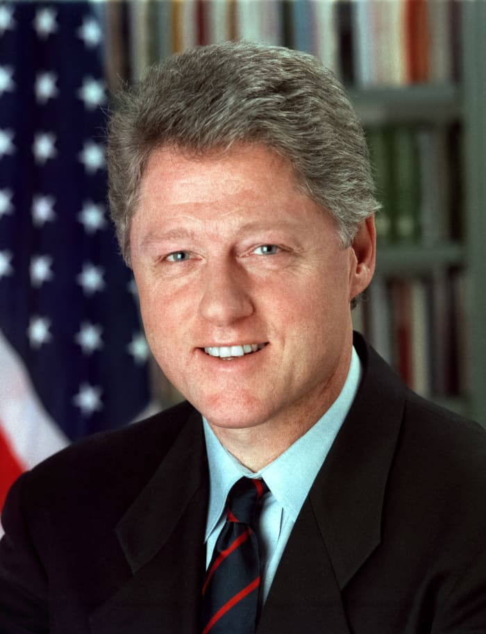 Bill Clinton was the 42nd US President. He oversaw the longest period of peacetime economic expansion in American history. Clinton was the second President to be impeached.