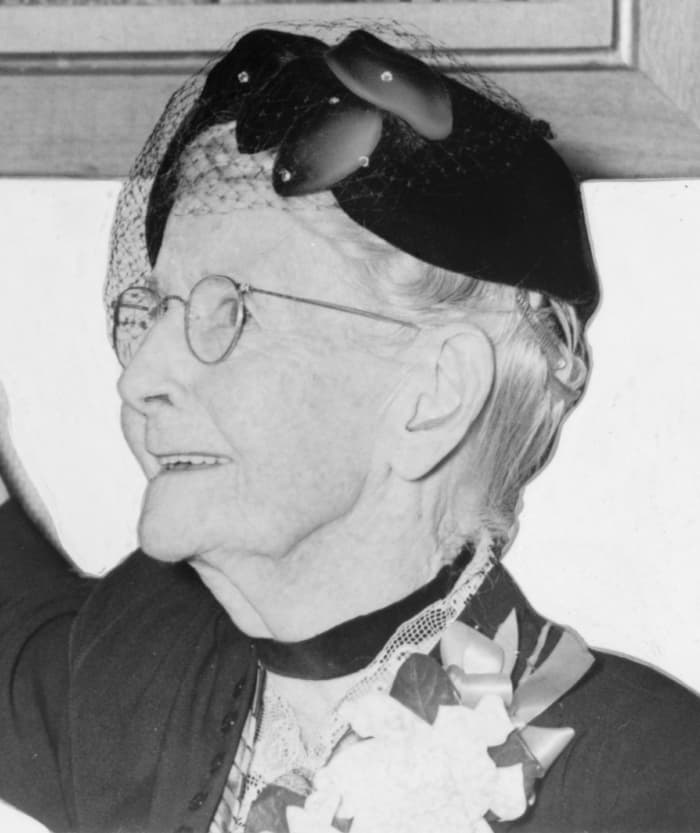 Anna Mary Robertson Moses (1860-1961), was known as “Grandma Moses.” She was in her late 70's when she began her career as a folk artist. In 1953, her picture appeared on the cover of Time magazine.