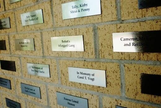 Plaques can be purchased to honor loved ones…people or pets…and help further CAP’s good works.