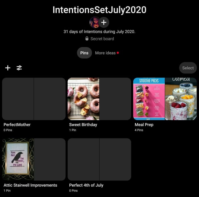 July at first was sparse, being used as overflow. It is much fuller now, with an altered arrangement and more topics. Seasons and times will serve to remind you of ambitions you forgot during your initial brainstorming session.
