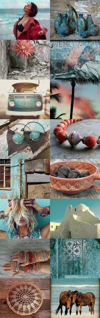 Altering your thoughts may be labor intensive and seem chaotic. To make your desired pattern more plain to your mind, try building a mood board or collage similar to this one. This hints at a lifestyle without saying a word.