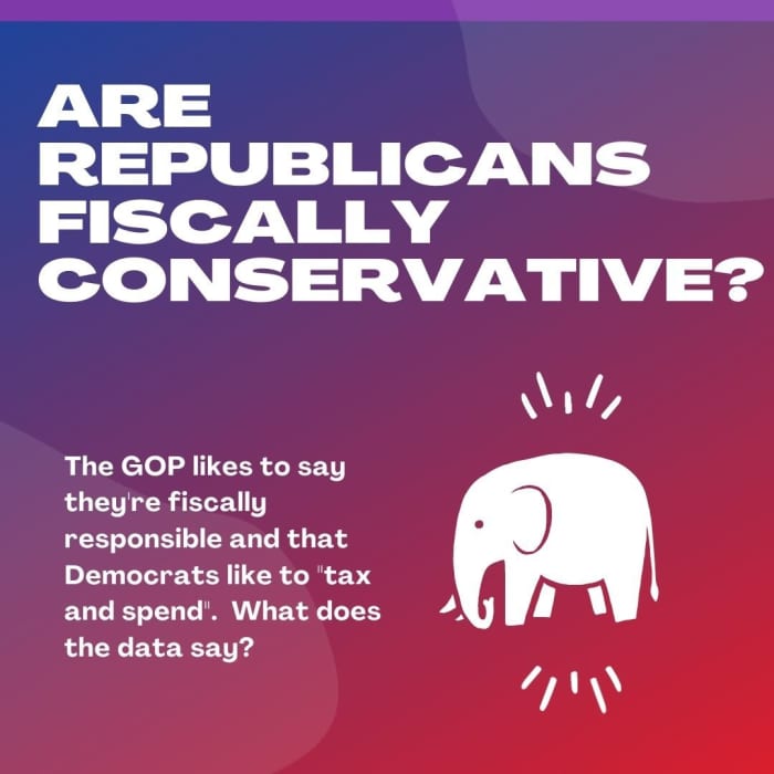 The GOP likes to say they're fiscally responsible and that Democrats like to "tax and spend". But what does the data say?