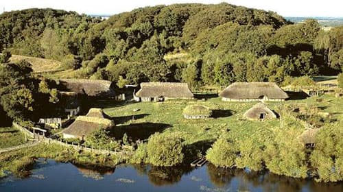 The old Lejre, heart of the Danish kingdom near present day Roskilde - originally 'Hroars kilde' - at the head of the Roskilde Fjord on Sjaelland (Zealand)