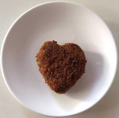 Heart-shaped mini meatloaf
