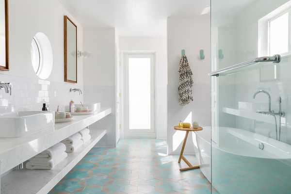 The bathroom should be clean, spotless, and with few objects out on counters or elsewhere. Neutral colors are Virgo's best friend.