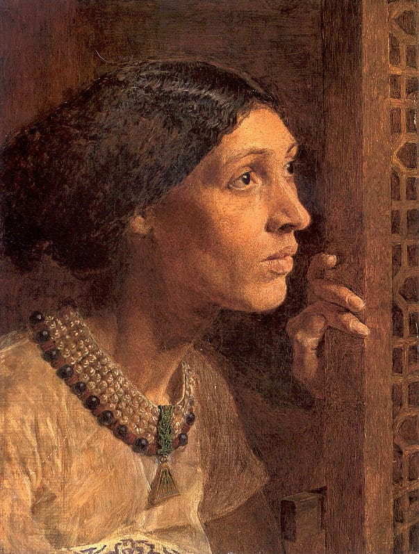 Fanny Eaton in "The Mother of Sisera" Looked out a Window by painter Albert Joseph Moore