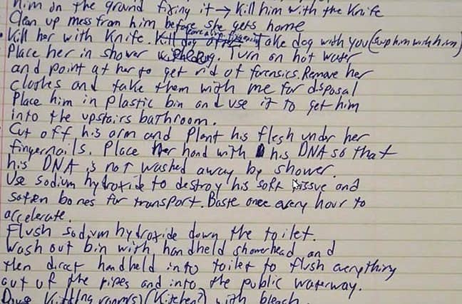 In 2016, Joel Guy Jr. writes about his plan to kill and dismember his parents Lisa and Joel Guy Sr. in Knoxville, Tennessee.
