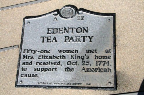 American Revolutionary War: Plaque Commemorating the Edenton Tea Party