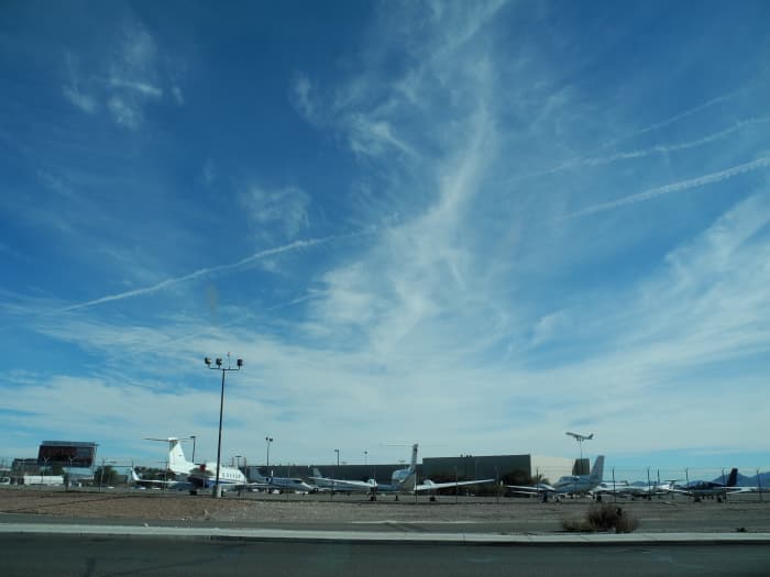Image viewed further away... showing the entire pattern of the sky around this image. Notice how the winds separate some of the chemical, but clusters in other areas. This is NOT a "Real Cloud" but Contrived.